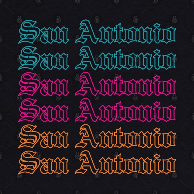 San Antonio Old English Outline by TheCraftyDrunkCo